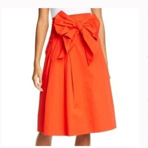 Tory Burch Red Cotton Wrap Skirt, Size 10. EUC, gorgeous!! Has Pockets!!